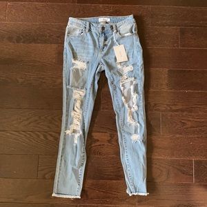 Cello Jeans, distressed cropped skinny jeans